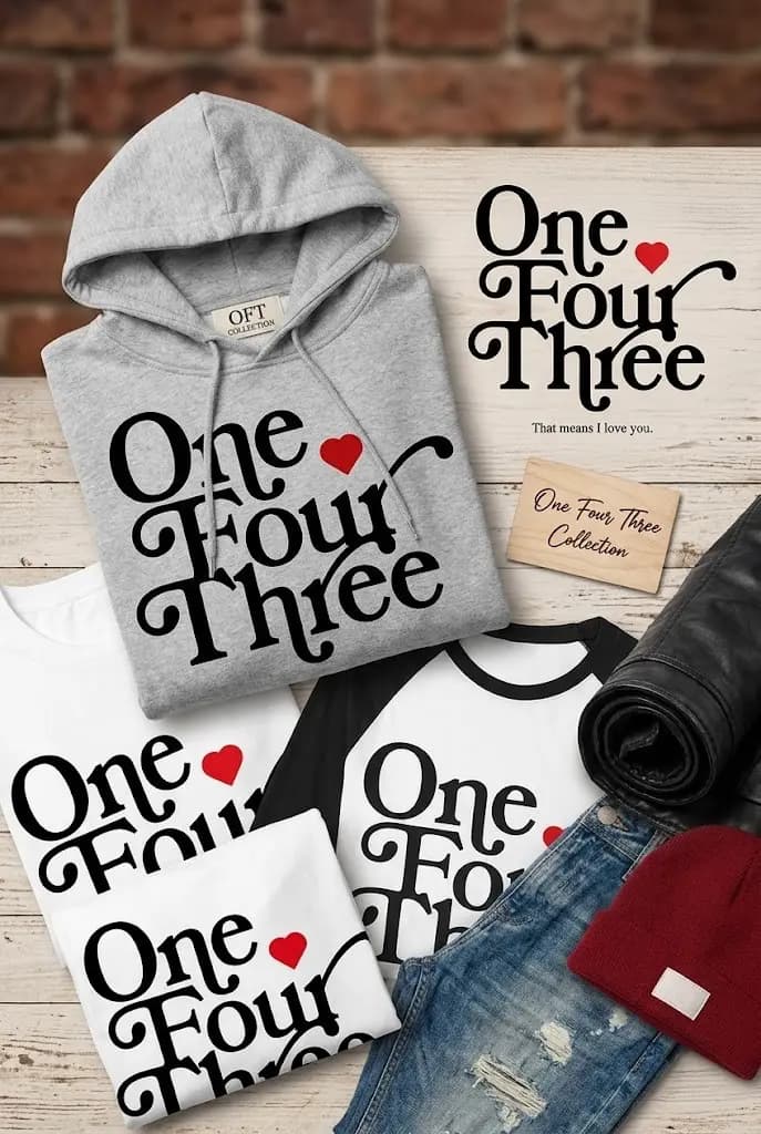 ONE4THREE — The New Love Language — premium streetwear hero